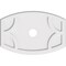 Ekena Millwork Kailey Architectural Grade PVC Ceiling Medallion, 24"W x 16"H x 3"ID x 13"C x 1"P, One-Piece CMP24X16KY-03000 - alternate 1